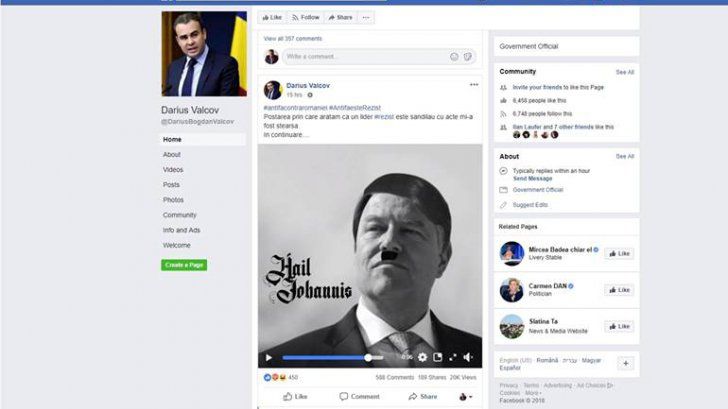 Scandalul Vâlcov - Iohannis/Hitler stârnește rumoare în presa israeliană