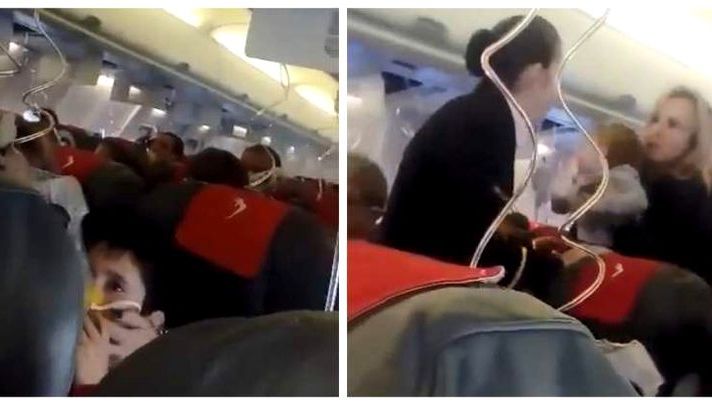 Panică într-un avion Blue Air. Au căzut măștile de oxigen. Aterizare de urgență
