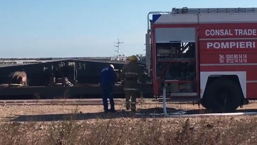 Panică în Portul Constanţa. O navă a izbucnit în flăcări: 10 persoane, evacuate