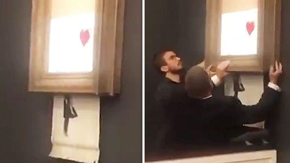 Un tablou s-a autodistrus după ce a fost vândut cu 1 milion de lire sterline 