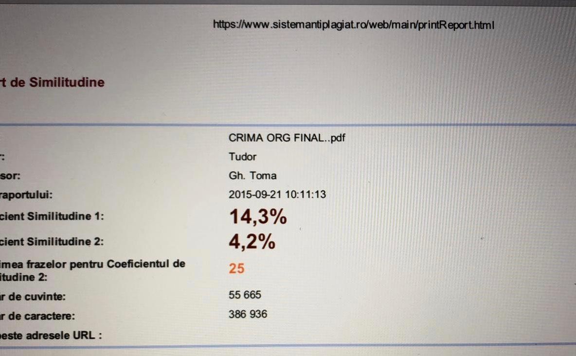 Cum răspund fiica şi ginerele lui Oprea la acuzaţiile de plagiat 
