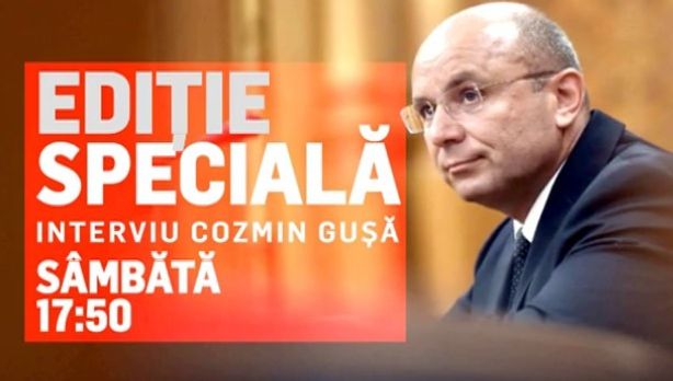 Interviul acordat de Cozmin Gușă pentru DC News, sâmbătă ora 17,50