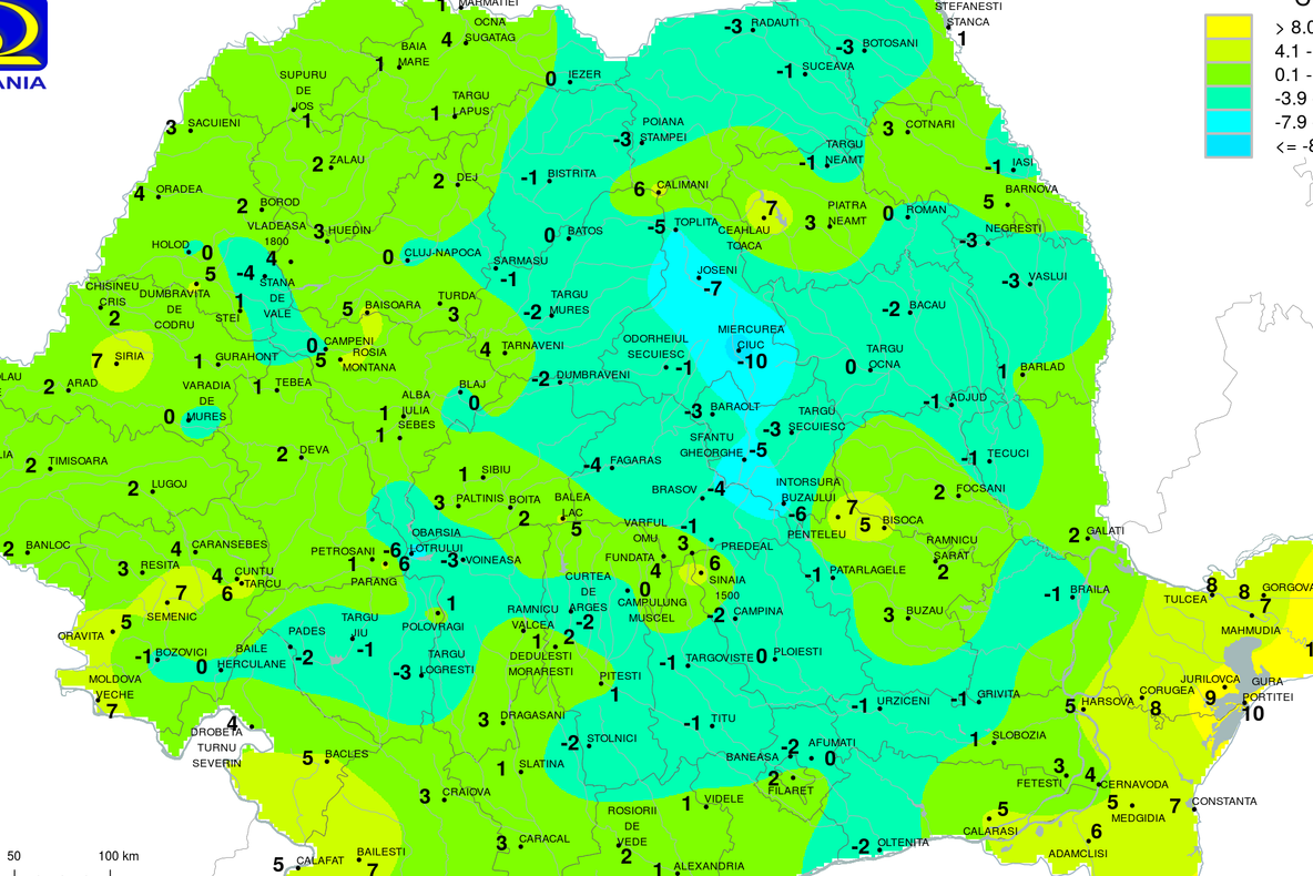 Atenţie cum vă îmbrăcaţi! Minus 10 grade, vineri dimineaţa în România