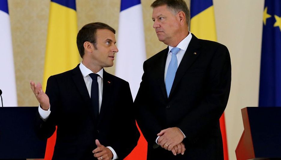 Klaus Iohannis se întâlnește cu președintele Franței, Emmanuel Macron