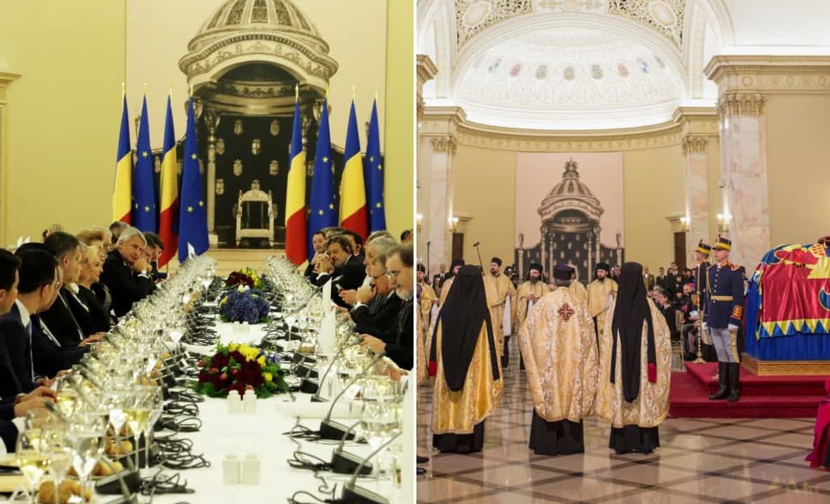 Dăncilă a organizat un ospăț în Sala Tronului din Palatul Regal