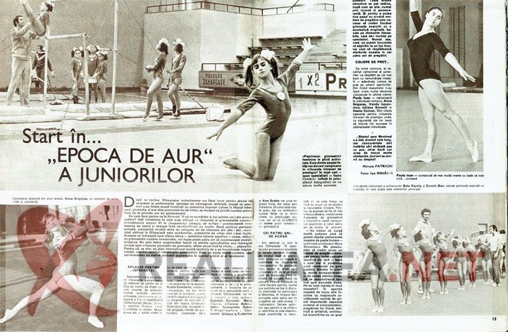 Avem prima fotografie cu Nadia Comăneci apărută în presa din România. I s-a greşit numele :)