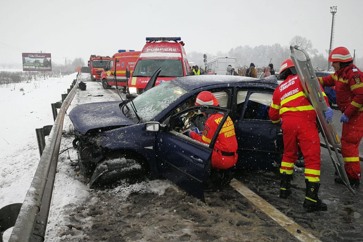 Accident grav în Sibiu. Planul roşu de intervenţie, activat