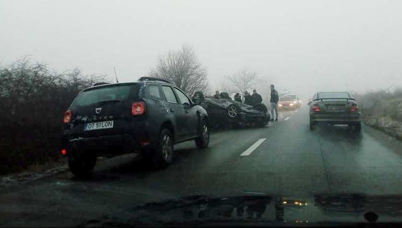 Accidente în lanţ. Totul s-a întâmplat în doar câteva minute