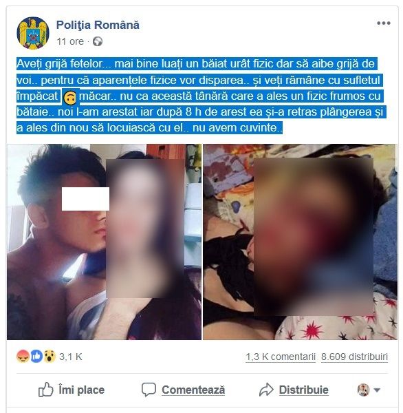 Anchetă în Poliţia Română, după postările în cazul fetei bătute cu bestialitate