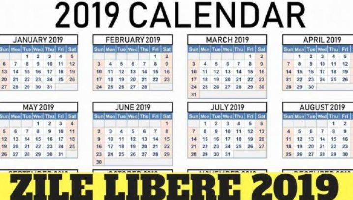 Zile libere 2019. Ghinion mare pentru români