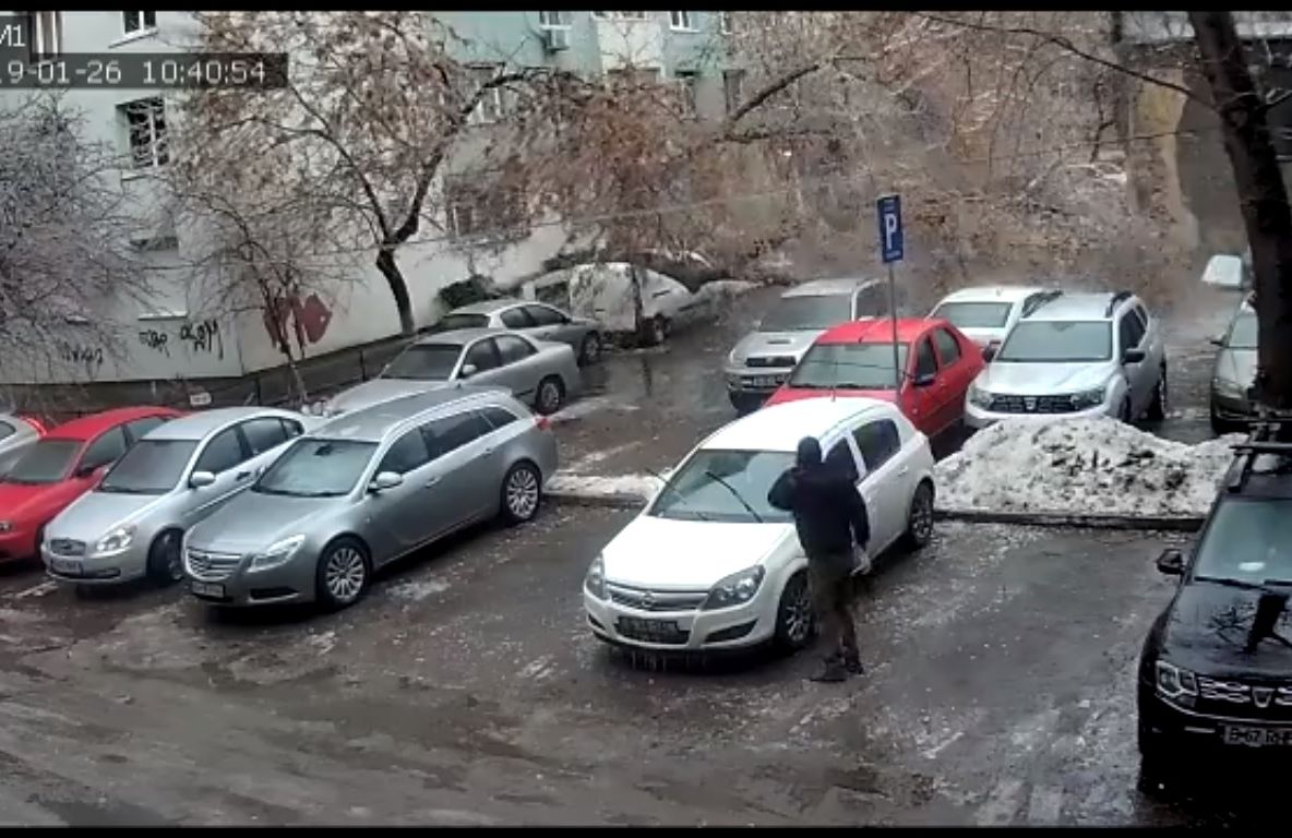 Efectul "ploaia înghețată", surprins pe cameră. Iată momentul în care un copac se prăbușește!