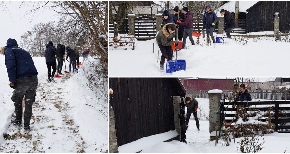 Mai rar așa ceva! Ce au făcut tinerii dintr-o comună din Suceava pentru bătrânii din localitate?