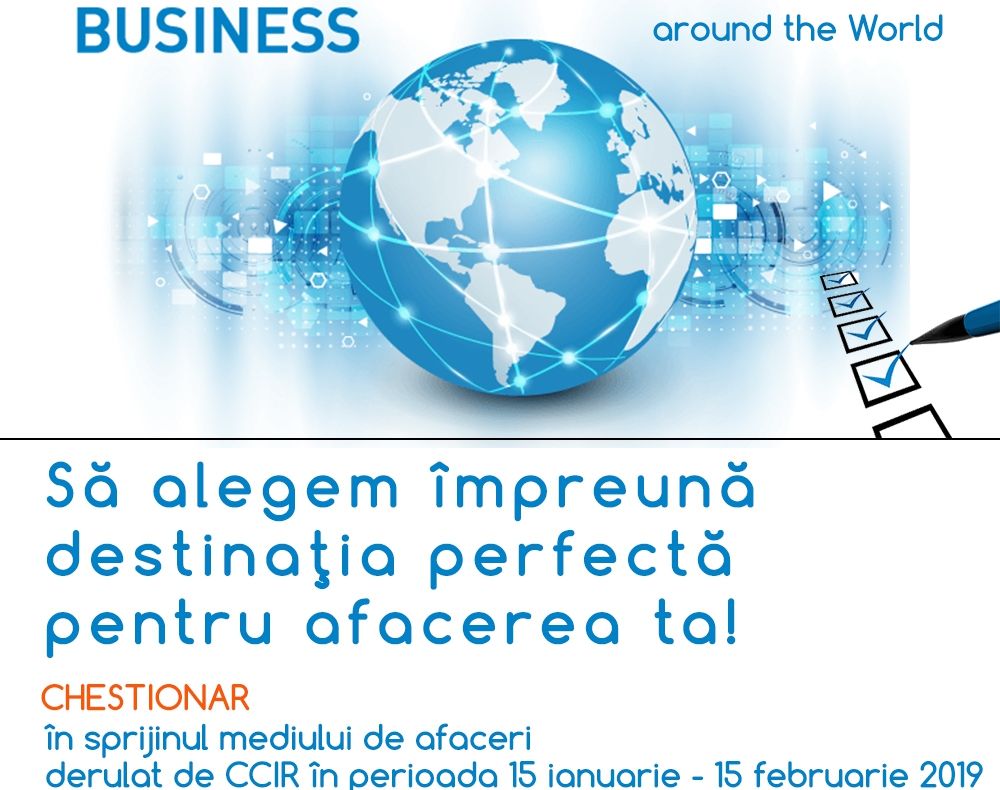 CCIR inițiază un chestionar în sprijinul antreprenorilor români (P)