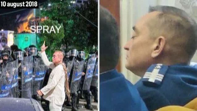 Cătălin Paraschiv, "fantoma în alb" de la protestul din 10 august, doarme la bilanţul Jandarmeriei