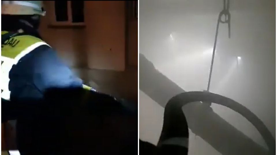 Incendiu la subsolul unui bloc din Alba Iulia