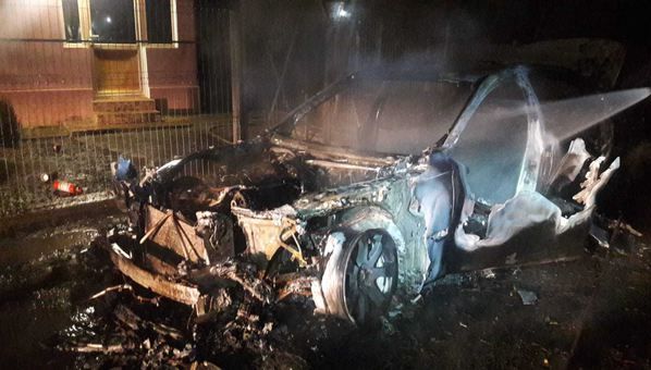 Bolid de lux, incendiat la Teleorman 