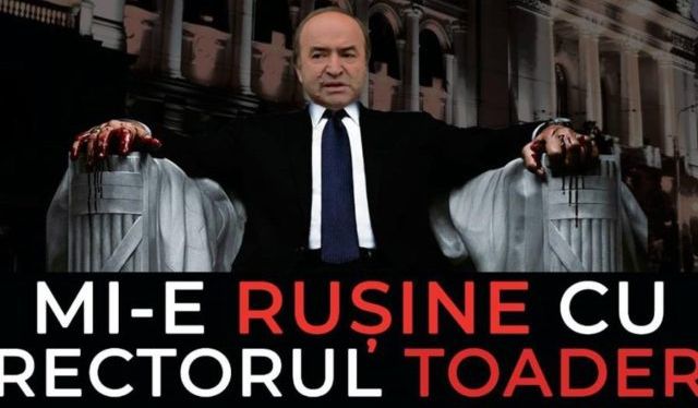 "Mi-e rușine cu rectorul Toader" - Protest inedit anti-Tudorel Toader cu un camion, la Iaşi