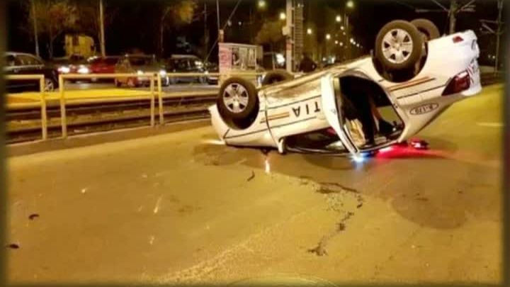 Accident grav în Capitală cu o maşină de poliţie