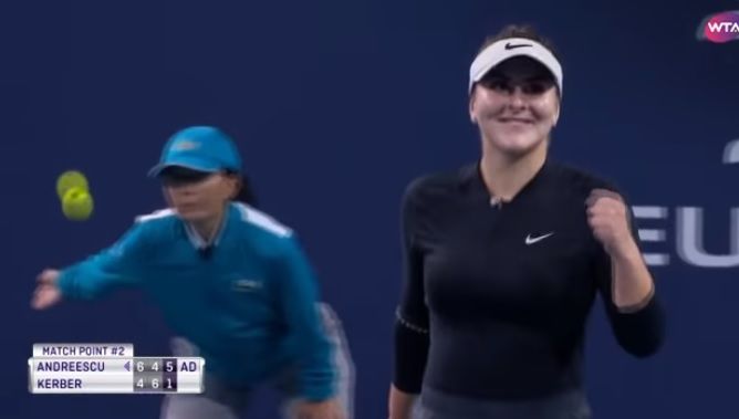 Bianca Andreescu a umilit-o pe Angelique Kerber, jucătoarea germană a cedat nervos