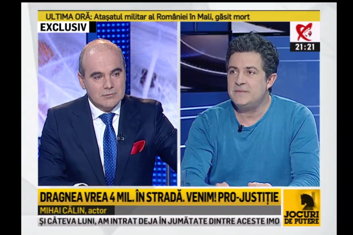 Actorul Mihai Călin, mesaj pentru PSD și ALDE: ”Am ieșit în stradă pentru ei, nu pentru voi!”