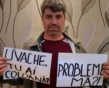 Protestează de unul singur, in fieful lui Dragnea: Să știe că nu i-a călcat pe toți pe cap!