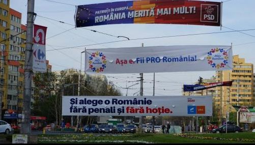 Start în campania electorală. Bannerele stradale trebuie eliminate până la miezul nopții