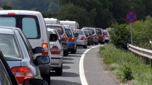 Trafic de coșmar pe A1! Cozi kilometrice în zona lucrărilor de la kilometrul 36