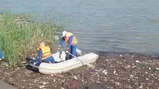 Slugărnicie toxică! În Argeş se şterg urmele poluării pentru că vine ministrul Mediului (VIDEO)