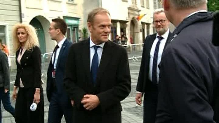 Apariție surpriză în Piața Mare din Sibiu, chiar înainte de marele summit! VIDEO