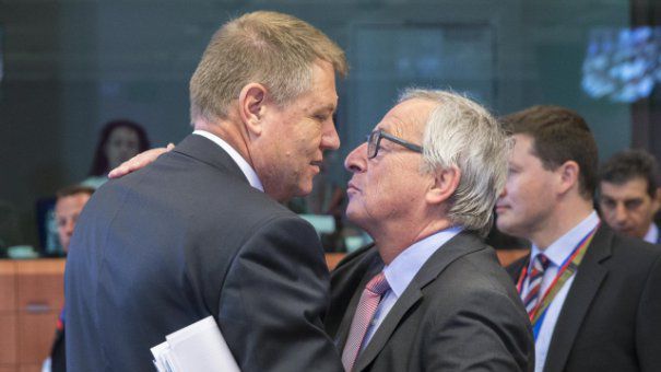 Iohannis: "Nu sunt mulțumit de anumite lucruri din UE". Junker: "Nici eu de unele din România!"