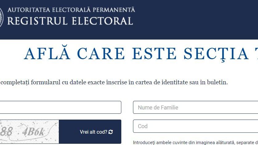 La ce secție votezi la EUROPARLAMENTARE 2019 + REFERENDUM? Verifică online aici 
