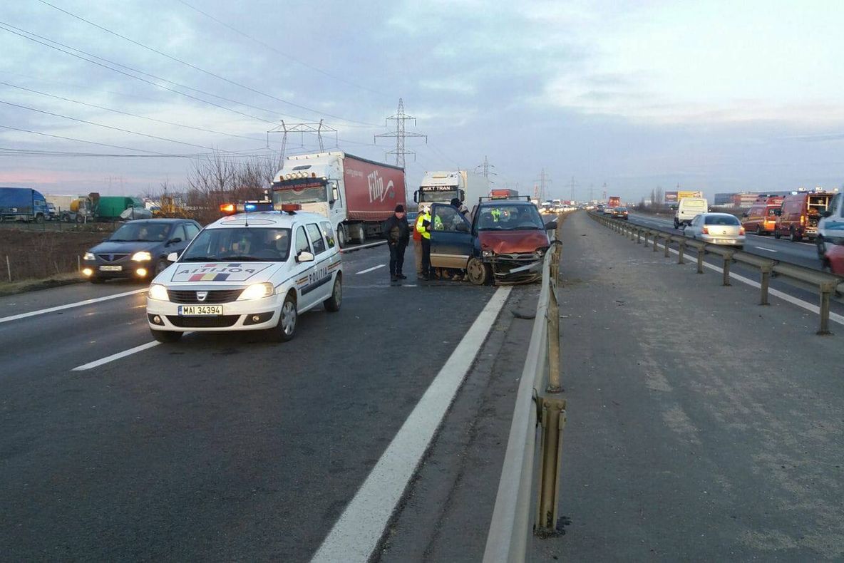 Accident grav pe Autostrada A1