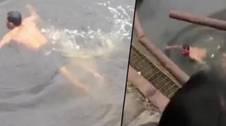 A sărit în apa plină cu crocodili. Credea că-i poate îmblânzi "cu vorba". TERIFIANT ce a urmat