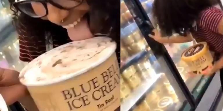 Scandal uriaș după o filmare în supermarket. Ce lasă o adolescentă în cutia de înghețată e șocant 