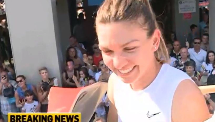 Simona Halep a prezentat trofeul de la Wimbledon şi la Constanţa, în oraşul natal