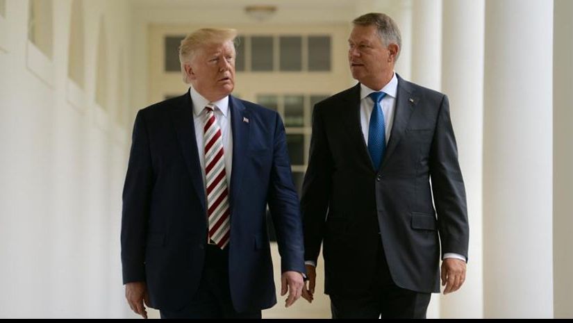 Iohannis a publicat imagini inedite de la întâlnirea cu Trump