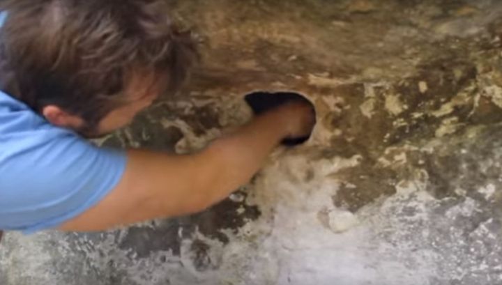 A văzut gaura în stâncă și a băgat mâna. Mai bine nu o făcea. Ce a ieșit de-acolo 