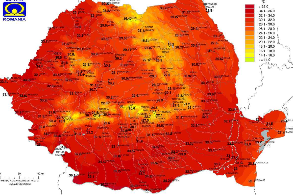 Val de arșiță peste România. Temperaturile au trecut de 40 de grade Celsius
