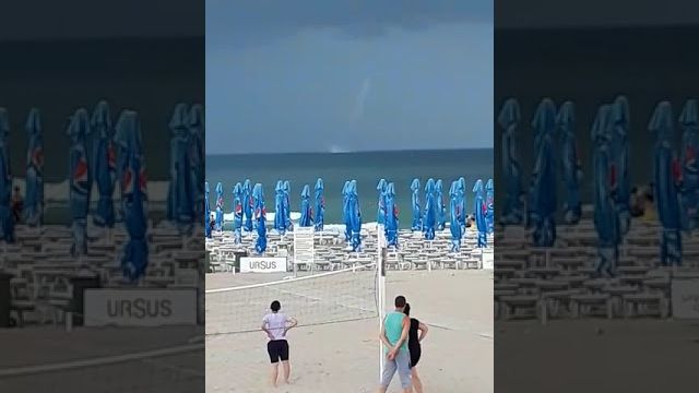 Imagini ireale: Tornadă formată în Marea Neagră