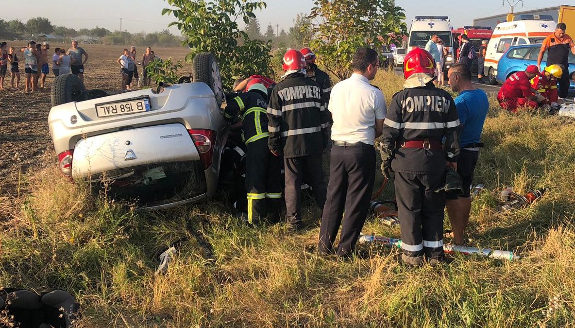 Accident groaznic la Mihăileşti, pe E85: trei morţi şi patru răniţi