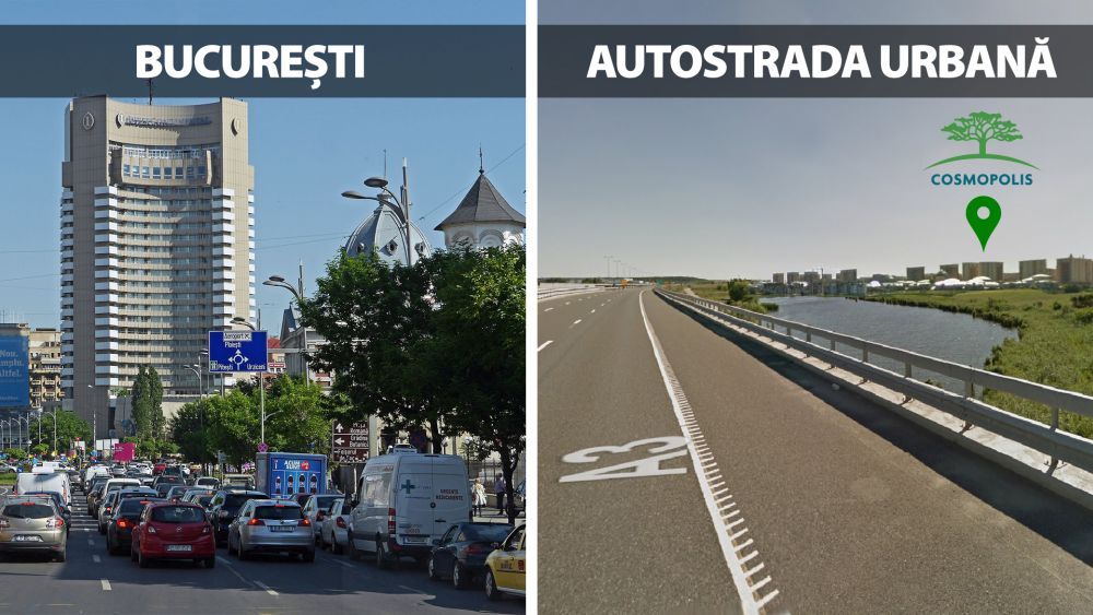 Cosmopolis are acces la autostrada urbană. Ajungi rapid în Pipera, Aviatorilor sau Aurel Vlaicu (P)
