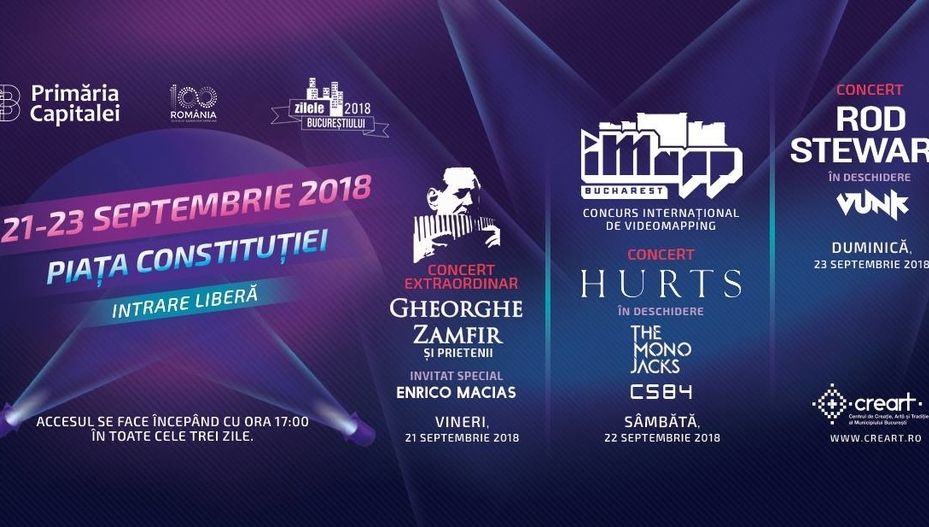 ZILELE BUCUREȘTIULUI 2019. Evenimente desfășurate în perioada 19-21 septembrie în Capitală