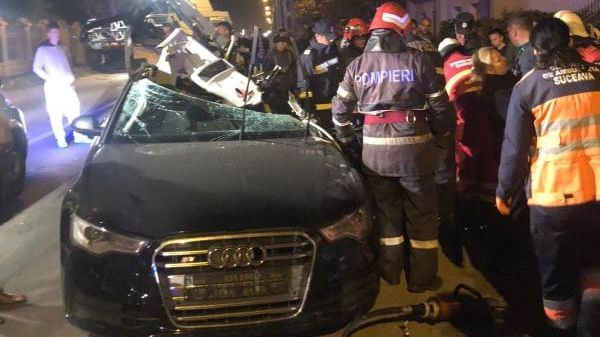 Accident grav, la Rădăuți. O victimă, după un impact nimicitor cu o combină agricolă