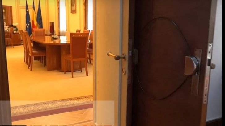 Cum arată fostul birou al lui Nicolae Ceaușescu de la Comitetul Central, actualmente sediul MAI!