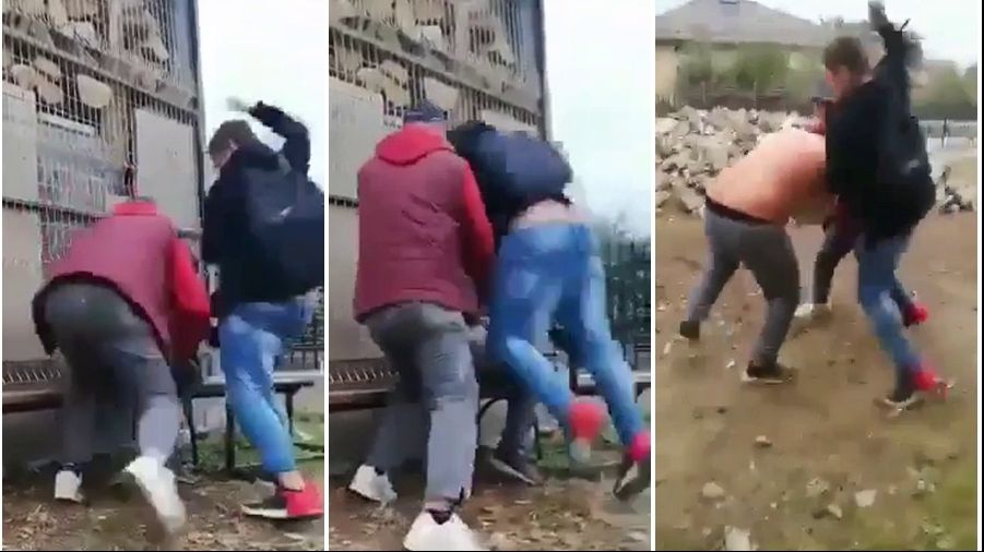 Elev bătut cu sălbăticie în curtea unui liceu din Suceava VIDEO