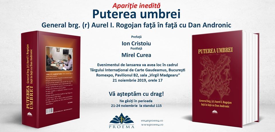 Lansare inedită la Gaudeamus: „Puterea Umbrei. Aurel I. Rogojan față în față cu Dan Andronic”