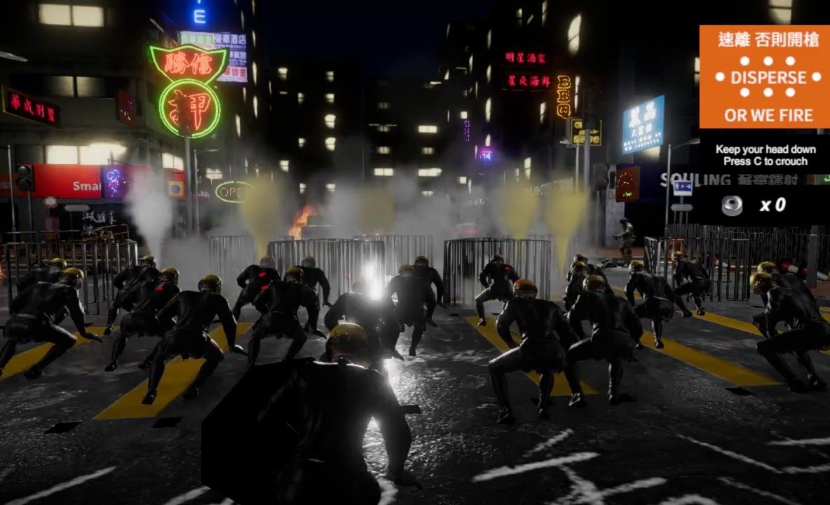 Protestele din Hong Kong, joc pe calculator