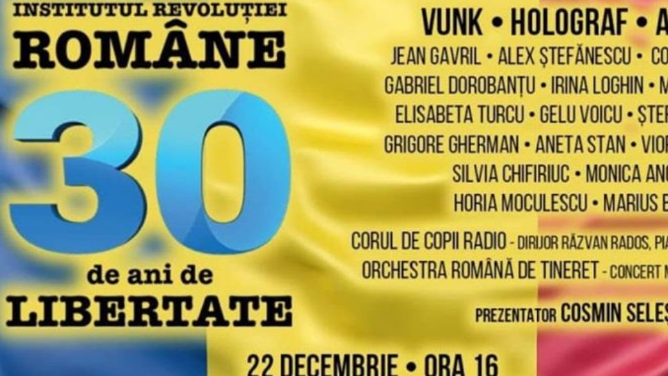 VUNK NU va urca pe scenă la concertul Institutului Revoluției condus de Iliescu și Voican-Voiculescu