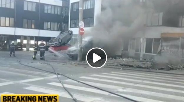 Explozie puternică la o fostă stație PECO din Galați