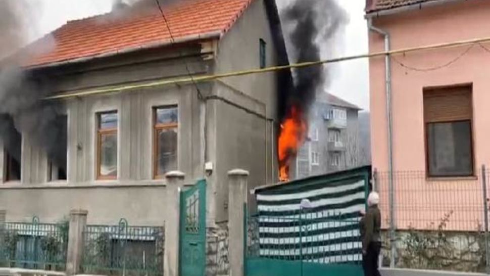 Incendiu puternic în Reșița